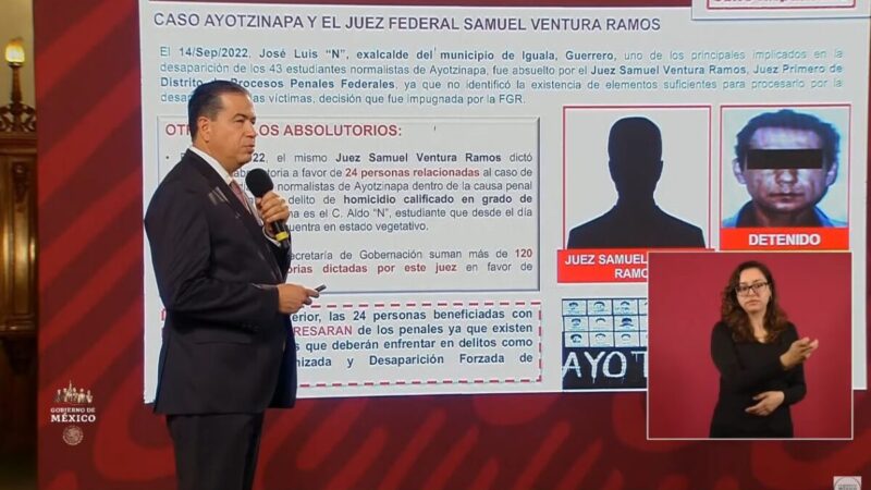 Denunciarán al juez Ventura por liberación de 120 vinculados a Ayotzinapa