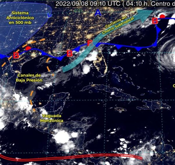 Pronóstico del clima para hoy jueves 8 de septiembre en Quintana Roo.