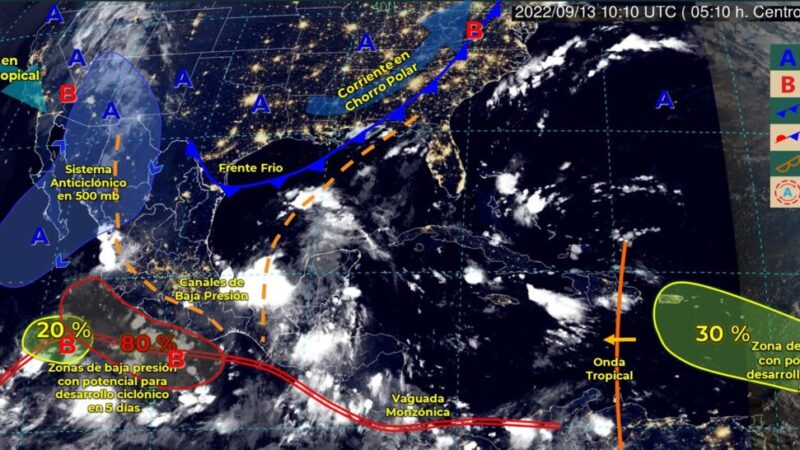 Pronóstico del clima para hoy martes 13 de septiembre en Quintana Roo.