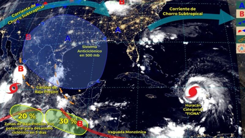 Pronóstico del clima para hoy lunes 19 de septiembre en Quintana Roo.