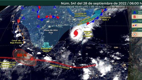 Pronóstico del clima para hoy miércoles 28 de septiembre en Quintana Roo.