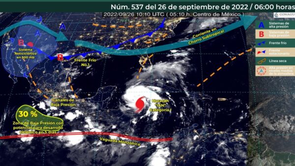 Pronóstico del clima para hoy lunes 26 de septiembre en Quintana Roo.