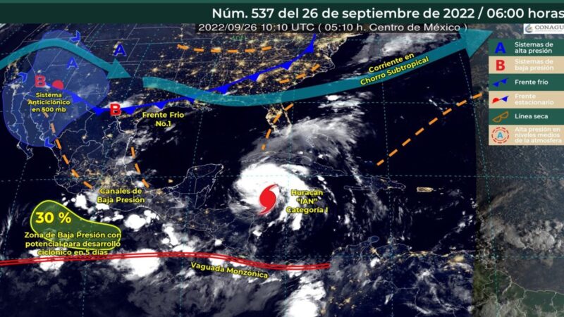 Pronóstico del clima para hoy lunes 26 de septiembre en Quintana Roo.