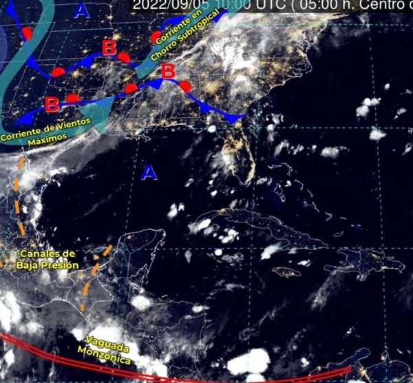 Pronóstico del clima para hoy lunes 5 de septiembre en Quintana Roo.