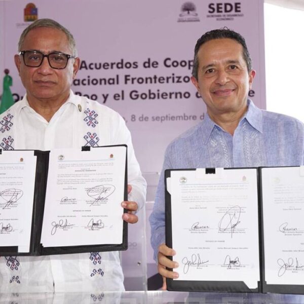 Quintana Roo y Belice firman convenio de cooperación internacional fronterizo