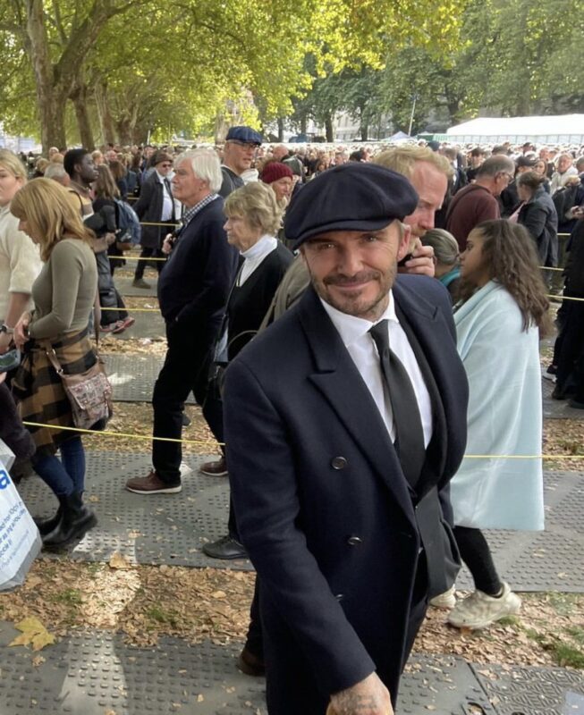 David Beckham hizo cola por horas para despedirse de la reina Isabel II