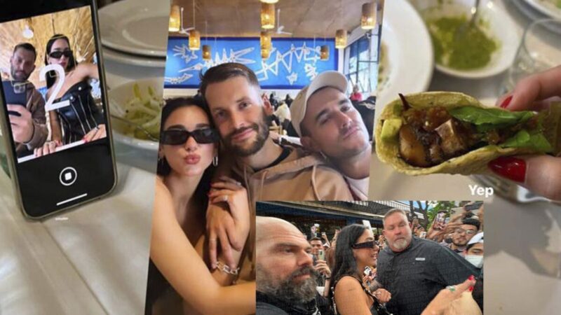 Captan a la inalcanzable Dua Lipa comiendo taquitos en México