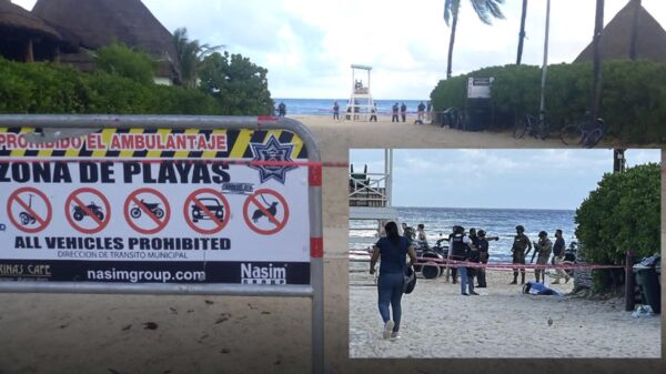 Ejecutan a balazos a hombre en balneario de Playa Del Carmen