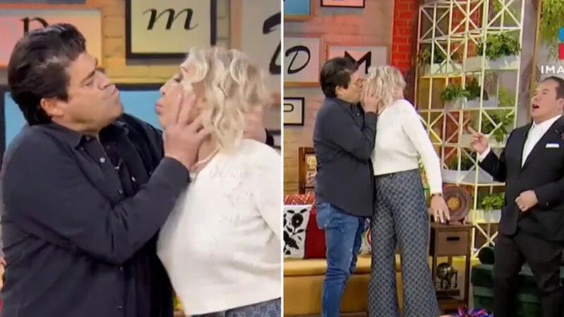 'El Burro' Van Rankin y Laura Bozzo se besan en vivo
