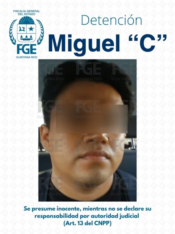 Detienen en Cancún a sujeto por venta de pornografía infantil; Miguel “C” ofrecía los contenidos a través de redes sociales.