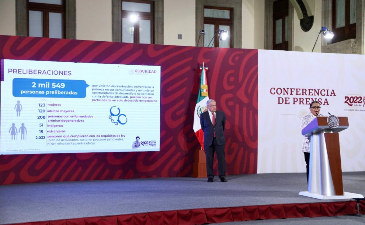 Otorgan libertad anticipada a 2 mil 685 personas privadas de la libertad; es un acto de justicia para quienes no cometieron delitos graves.