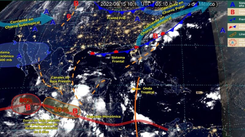 Pronóstico para hoy jueves 15 de septiembre en Quintana Roo.