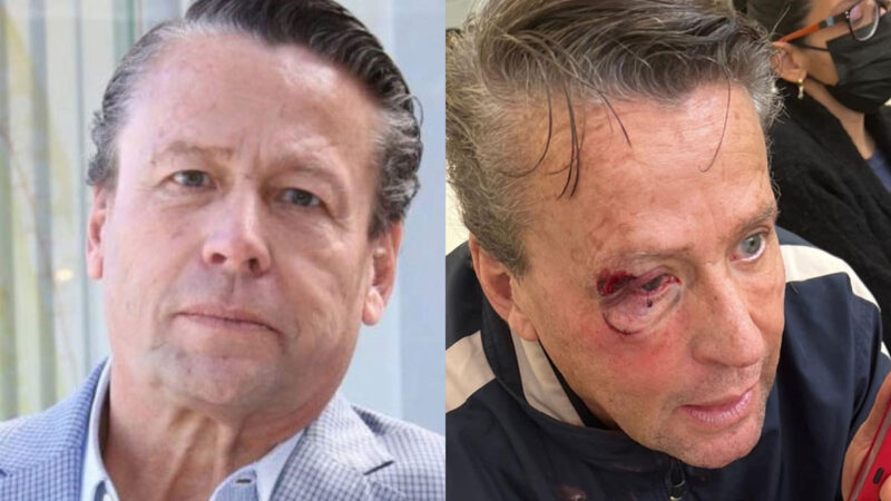 Golpean a Alfredo Adame afuera de su casa