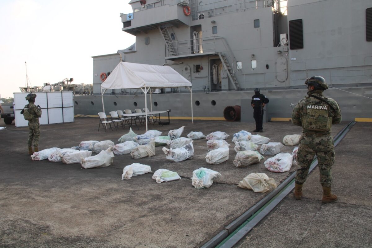 Van más de 46 toneladas de cocaína decomisada por la Marina; lo asegurado es superior a lo asegurado en el gobierno anterior.