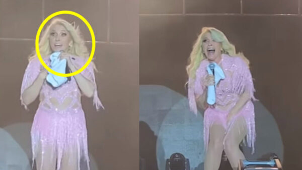 VIDEO: Se le sube cucaracha a Yuri durante concierto