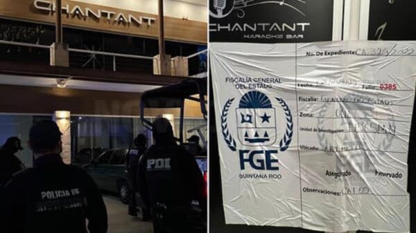 Catea la FGE el bar Chantant en Puerto Cancún.