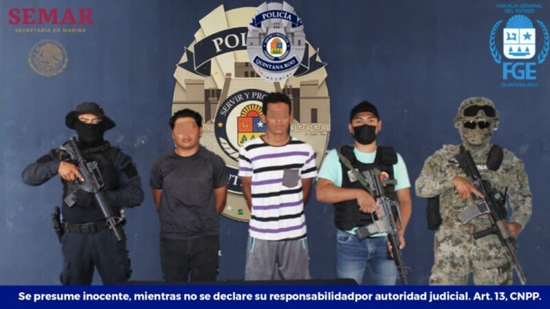 Caen dos narcomenudistas en la colonia Santa Cecilia de Cancún.