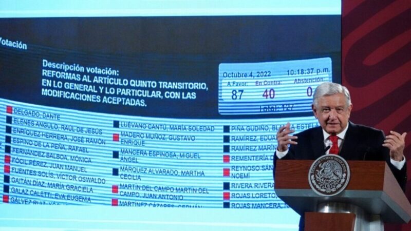 Agradece AMLO aval a reforma de FA; “hicieron de lado la politiquería”