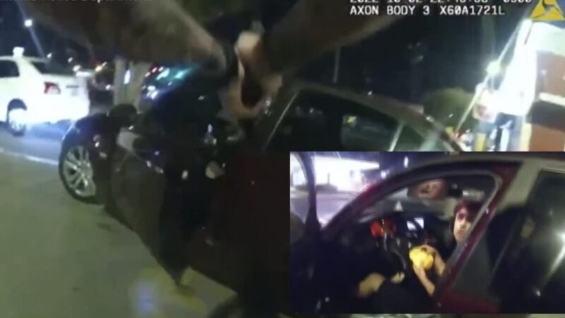 Policía dispara contra joven que comía una hamburguesa