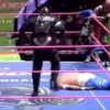 Brutal "guillotina" deja inconsciente al luchador Blue Phanter