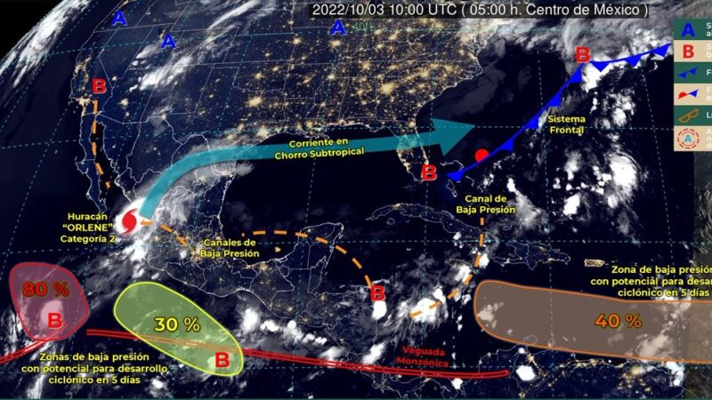 Pronóstico del clima para hoy lunes 3 de octubre en Quintana Roo.