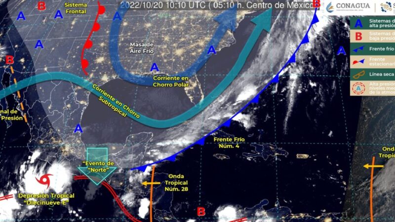 Pronóstico del clima para hoy jueves 20 de octubre en Quintana Roo.