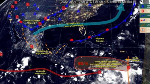 Pronóstico del clima para hoy jueves 6 de octubre en Quintana Roo.