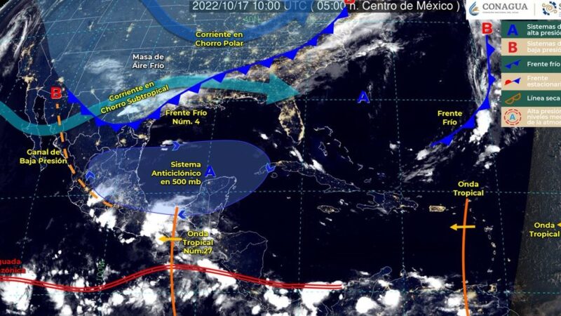 Pronóstico del clima para hoy lunes 17 de octubre en Quintana Roo.