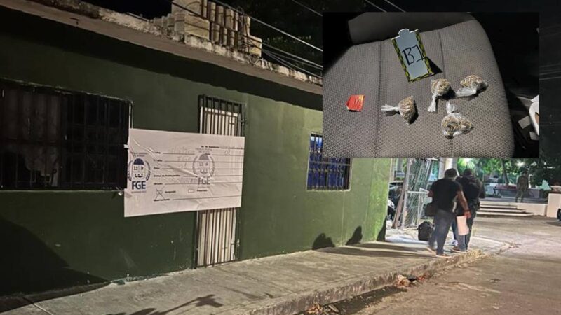 Cateos de la FGE en Cozumel dejan un detenido, vehículos y droga