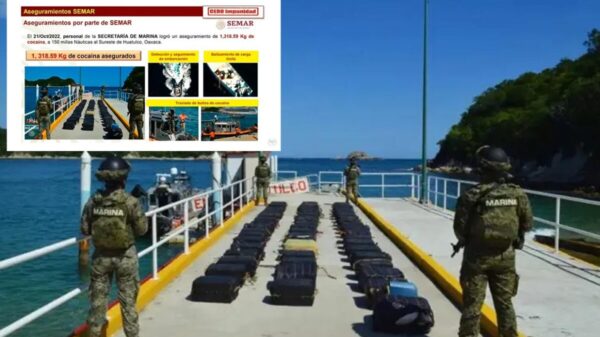 Incauta Semar mas de una tonelada de cocaina en Oaxaca