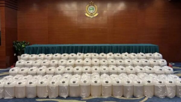 Incauta Hong Kong 2 toneladas de metanfetamina, iban desde México