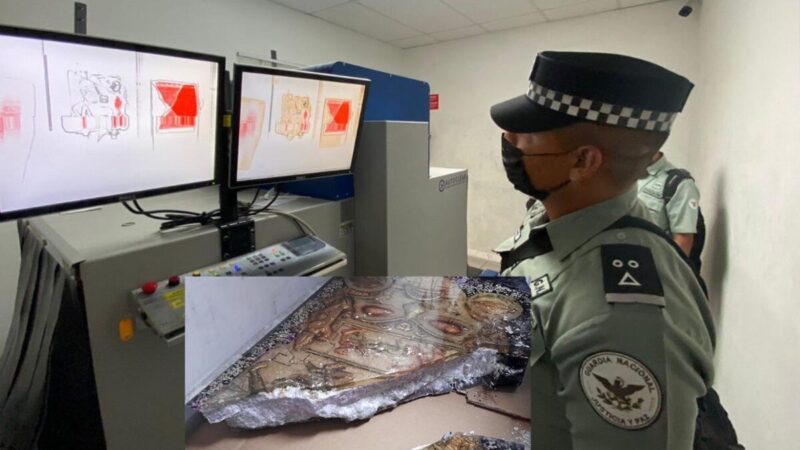 Descubre Guardia Nacional enorme artesanía rellena de drogas