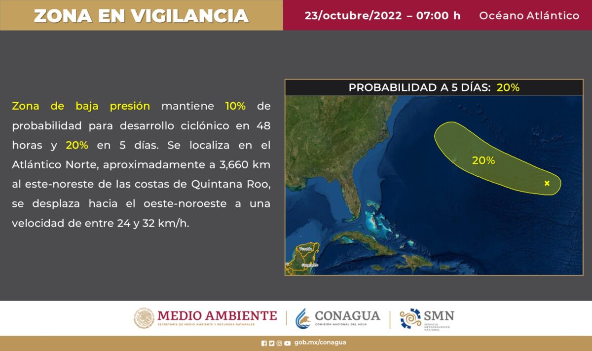 Pronóstico del clima para hoy domingo 23 de octubre en Quintana Roo; se espera un día soleado y temperaturas cálidas.
