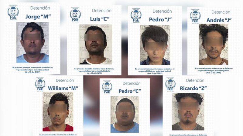 Detienen a siete presuntos involucrados en hechos delictivos