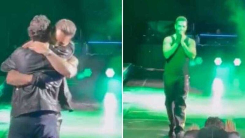 Marc Anthony y Maluma se besan en pleno concierto