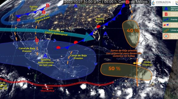 Pronóstico del clima para hoy jueves 27 de octubre en Quintana Roo.