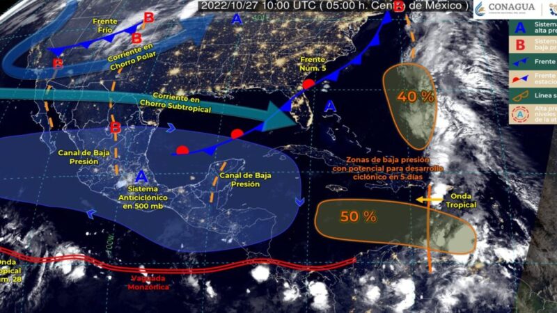 Pronóstico del clima para hoy jueves 27 de octubre en Quintana Roo.
