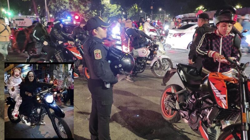 Detienen a dos con armas de fuego en "rodada del terror" 