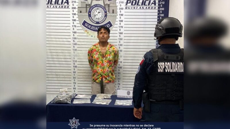 Cae tabasqueño en Playa Del Carmen con "surtido rico" de drogas