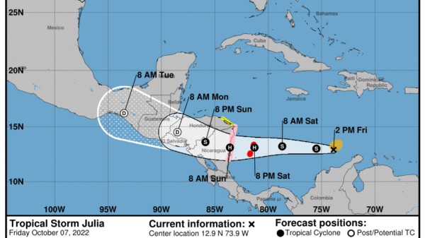 Se forma Tormenta Tropical ‘Julia’ sobre el Mar Caribe