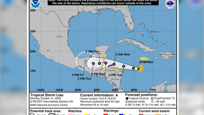 Tormenta Lisa se fortalece y mantiene bajo amenaza a Quintana Roo