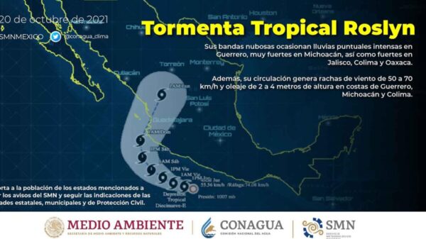 Roslyn impactará a Nayarit como huracán categoria 2: SMN