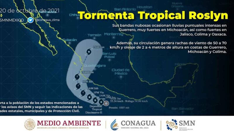 Roslyn impactará a Nayarit como huracán categoria 2: SMN