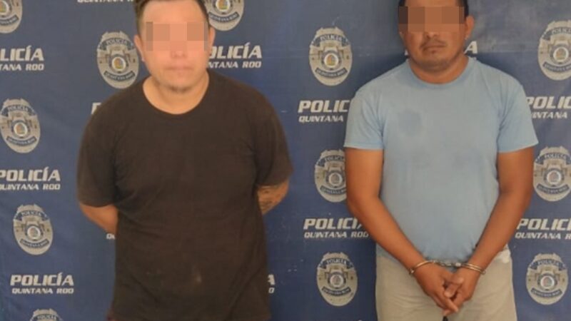 Detiene la Policía Quintana Roo a dos narcomenudistas en Chetumal.