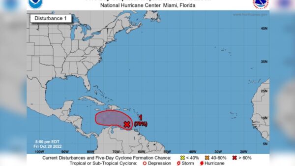 Aumenta zona de baja presión en el Caribe probabilidad de desarrollo