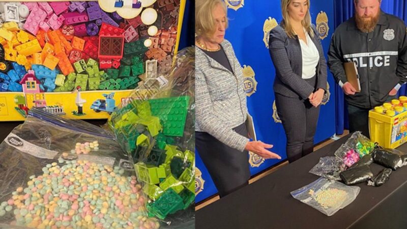 Detectan cargamento de fentanilo en Legos en Nueva York.
