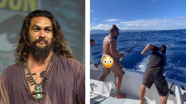 ¡Digno rey de los mares! Jason Momoa sorprende pescando en taparrabos