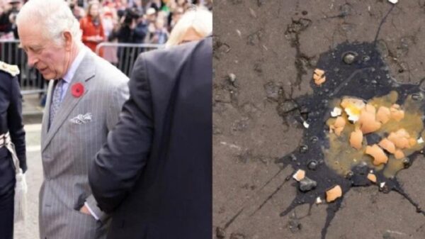 Detienen a hombre por lanzar huevos contra el rey Carlos III.