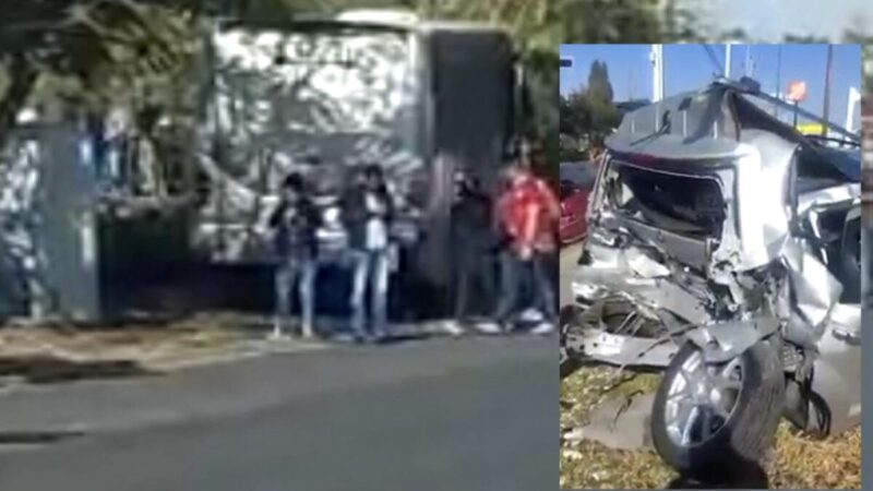 Autobús sin frenos causa caos y múltiples choques en Querétaro