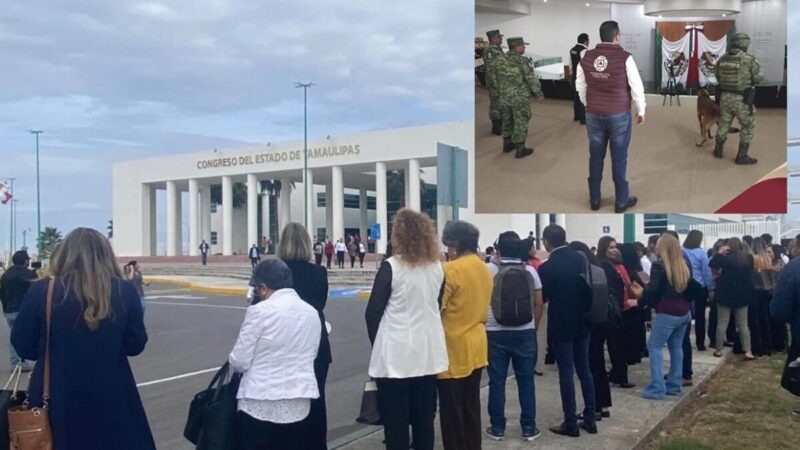 Amenaza de bomba causa evacuación del Congreso en Tamaulipas